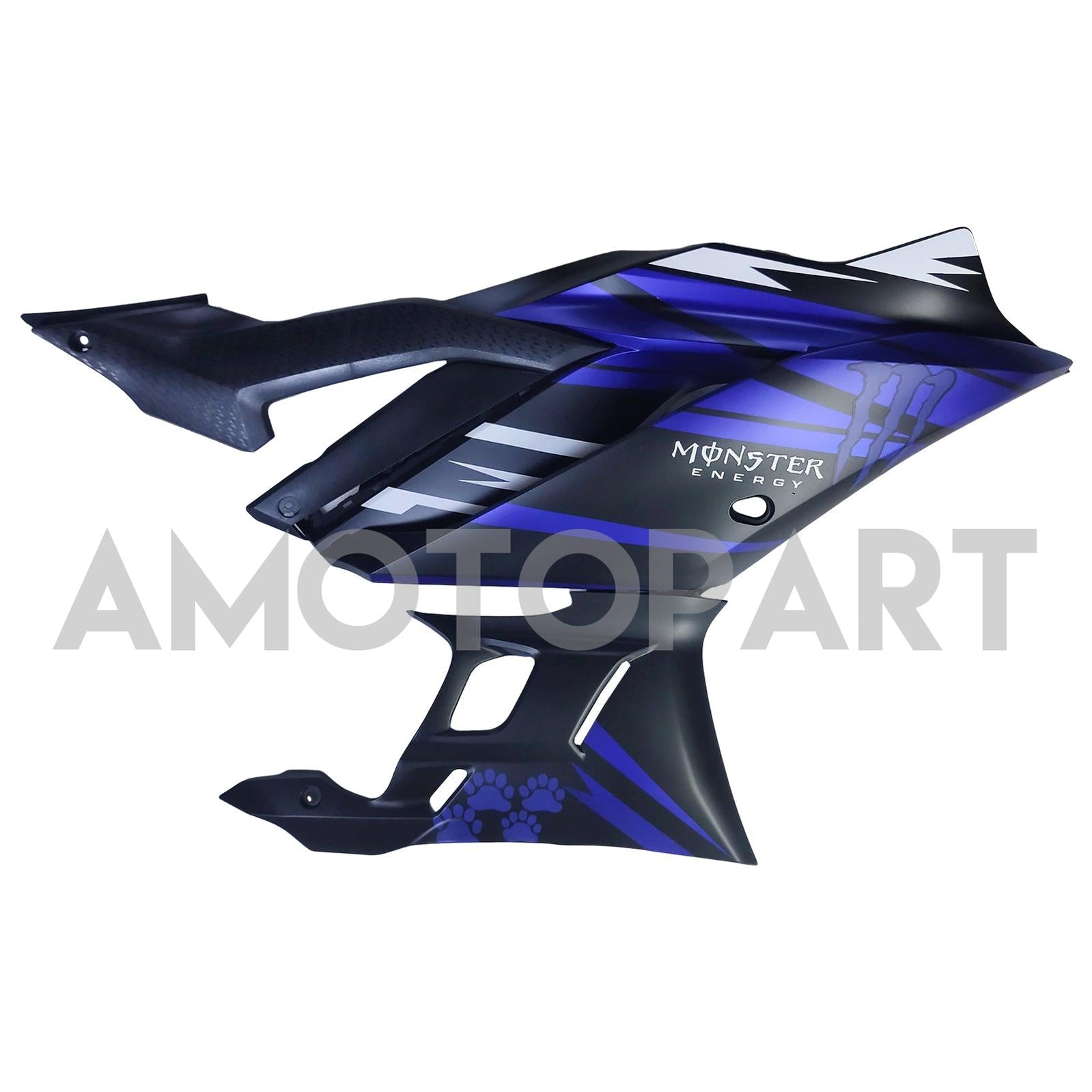 Amotopart 2022-2024 Kit carena Yamaha YZF-R3 e R25 nero opaco blu