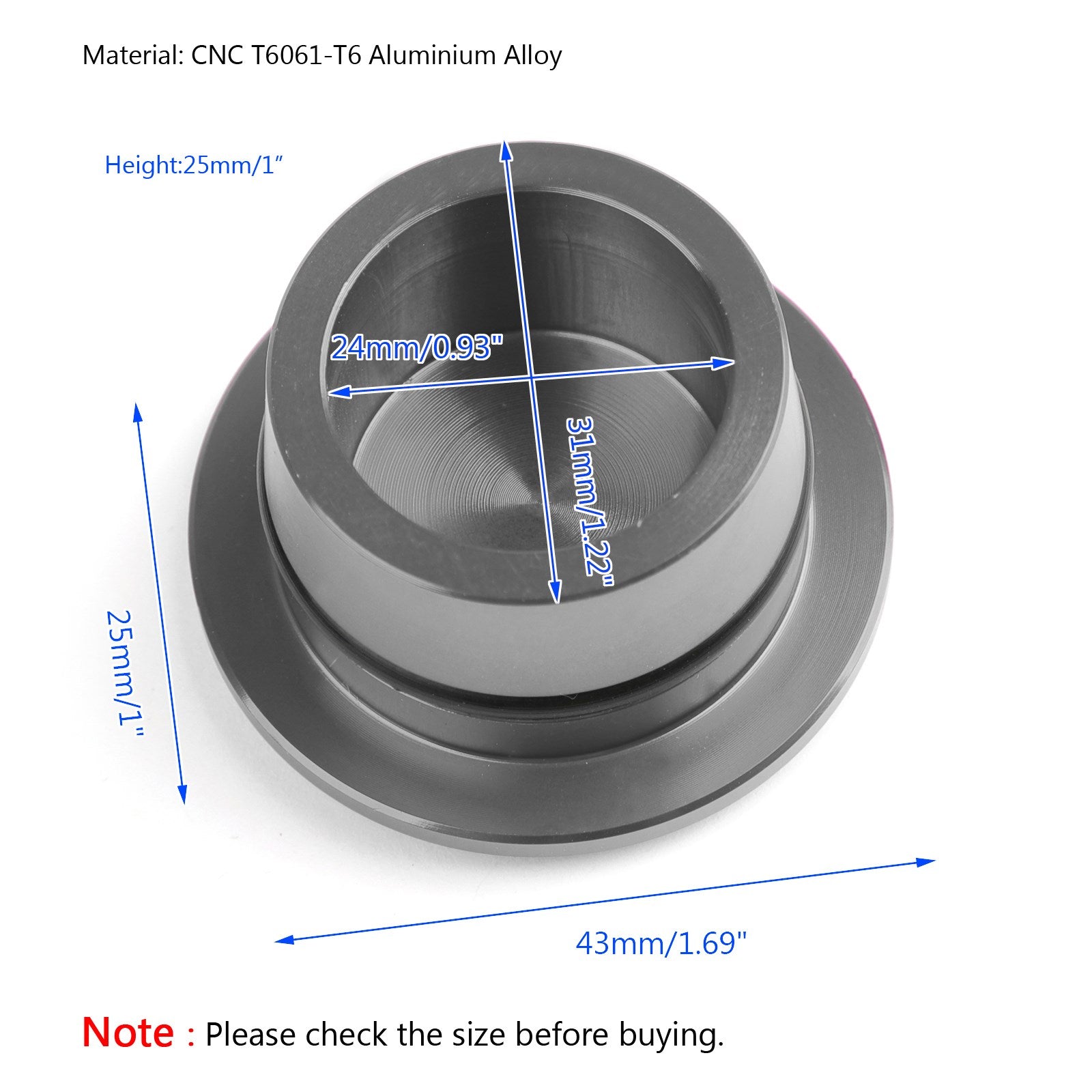 CNC Frame Hole Plug Protector Titanium Fit for Yamaha XP 530 T-Max 530 2005-2016