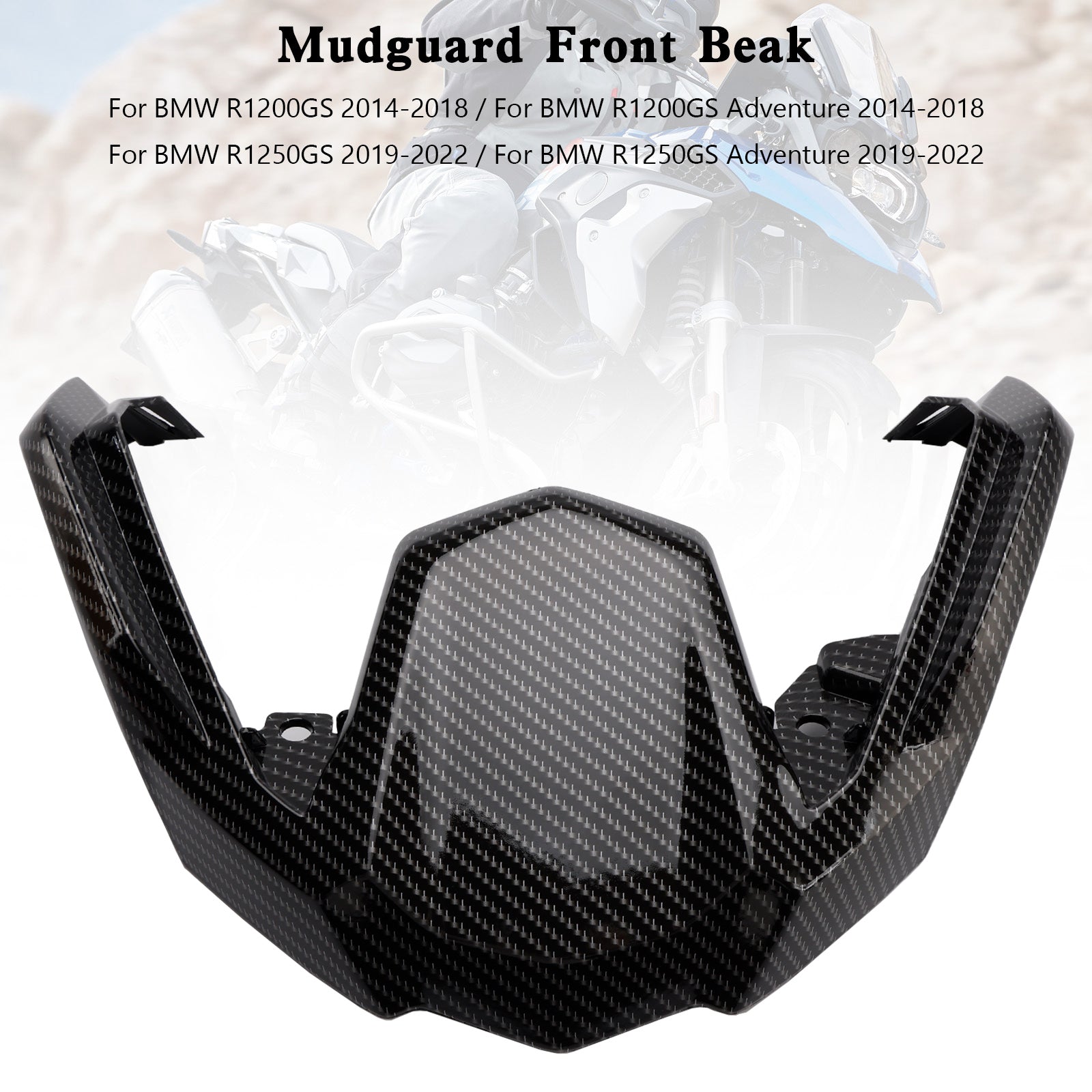 14-22 BMW R1200 R1250 GS Adventure Kotflügelverlängerung vorne Schnabel Nase Carbon