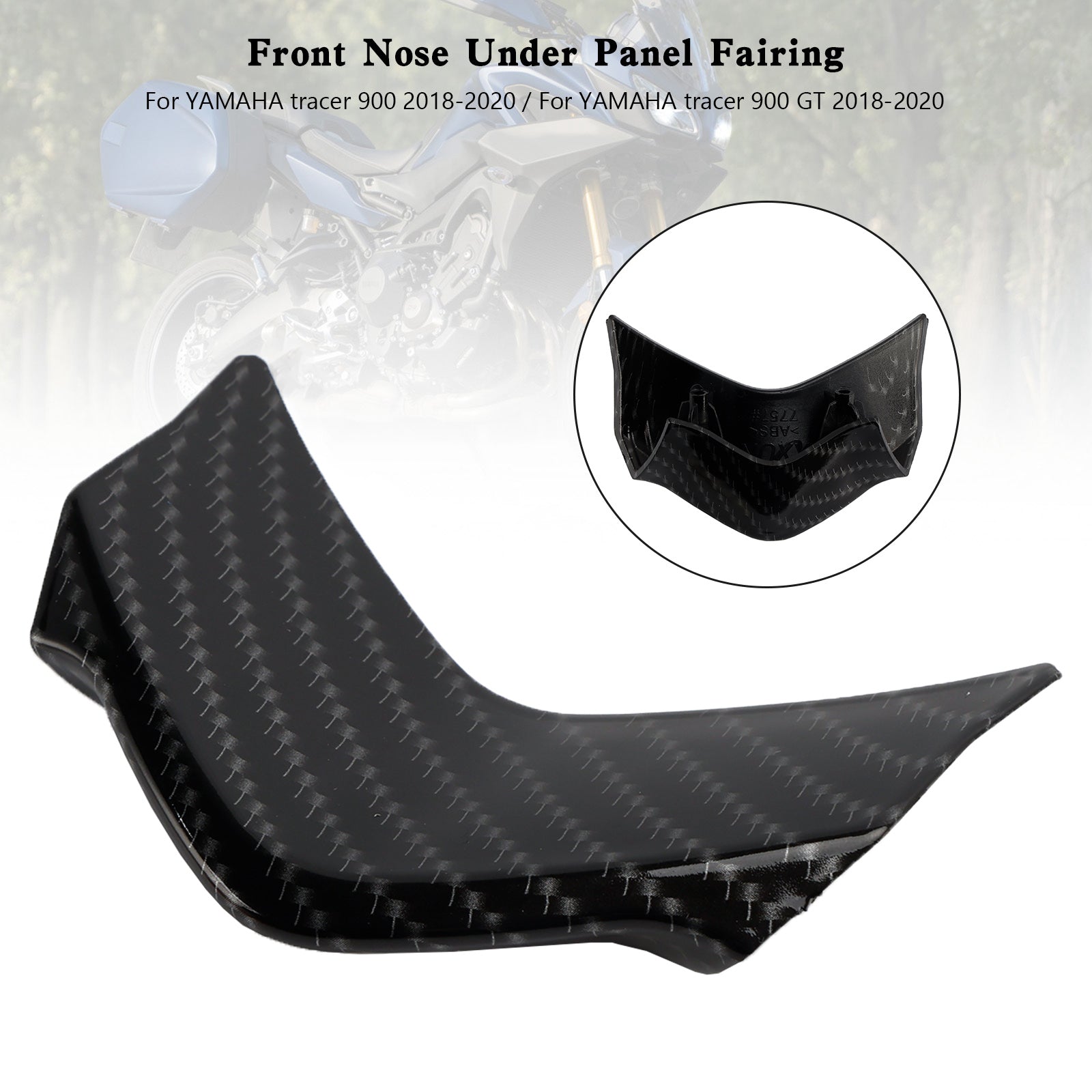 Nariz frontal sob carenagem do painel para Yamaha Tracer 900/GT 2018-2020 Carbono