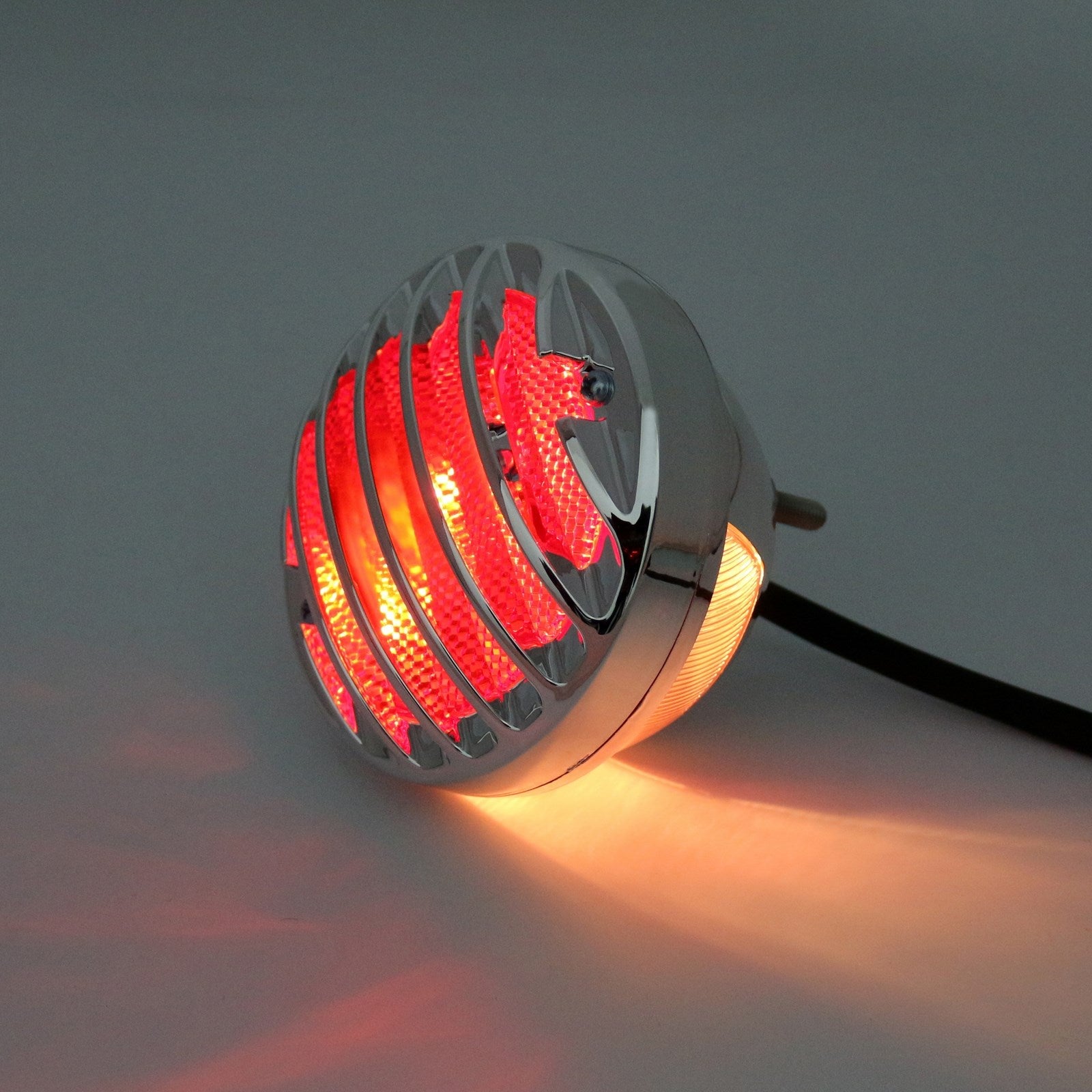 Round Motorcycle Tail Brake Light For Bobber Chopper Rat Custom Black