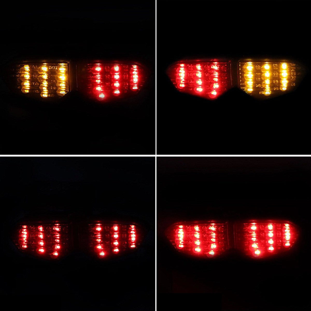 Clignotants de feu arrière LED intégrés pour Yamaha YZF R6 03-05 YZF R6S clair