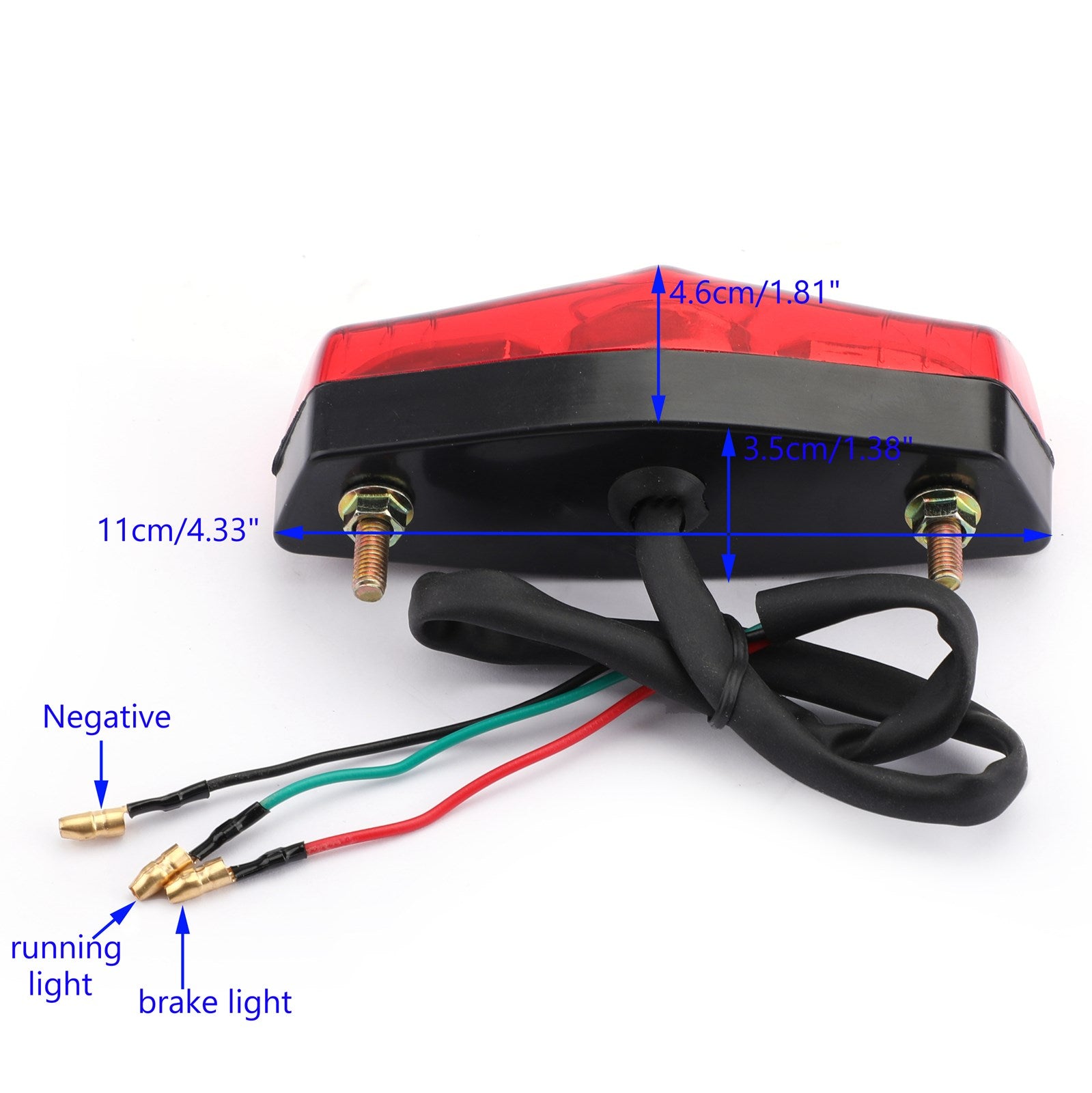 ABS LED fumée 12 V arrêt de frein en cours d'exécution feu arrière lampe universelle rouge