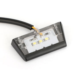 Mini lámpara de luz trasera para motocicleta, 3 luces LED para matrícula, freno y matrícula