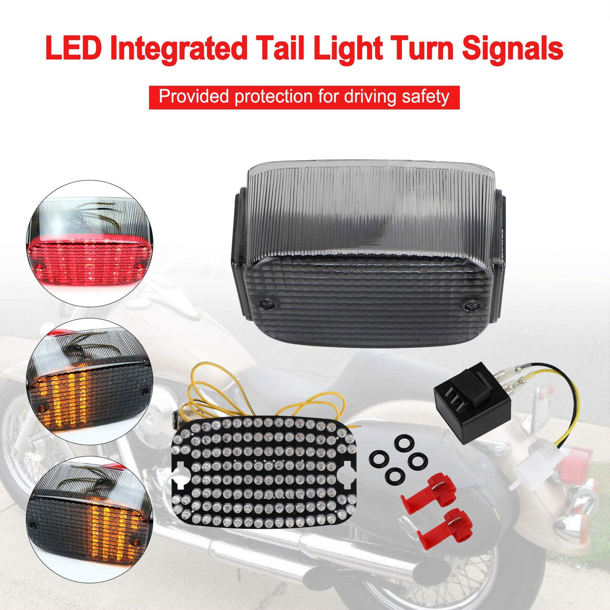 Led Tail Light Turn Signals For KAWASAKI Vulcan 800 Classic 1500 VN-15 VN400 Generic