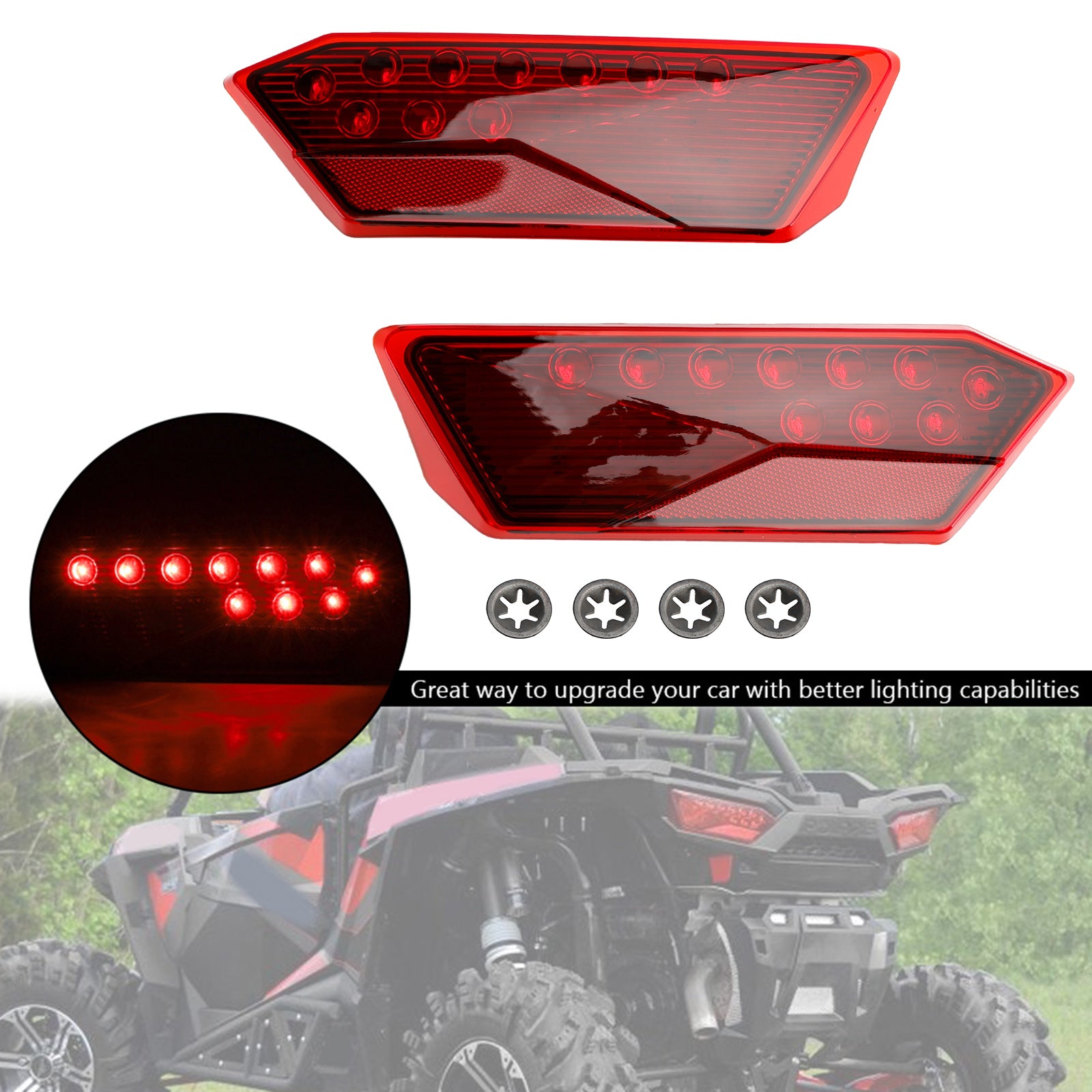 14-19 ポラリス RZR ターボ 1000 XP 900 S LED テールライト 2412341 2412342