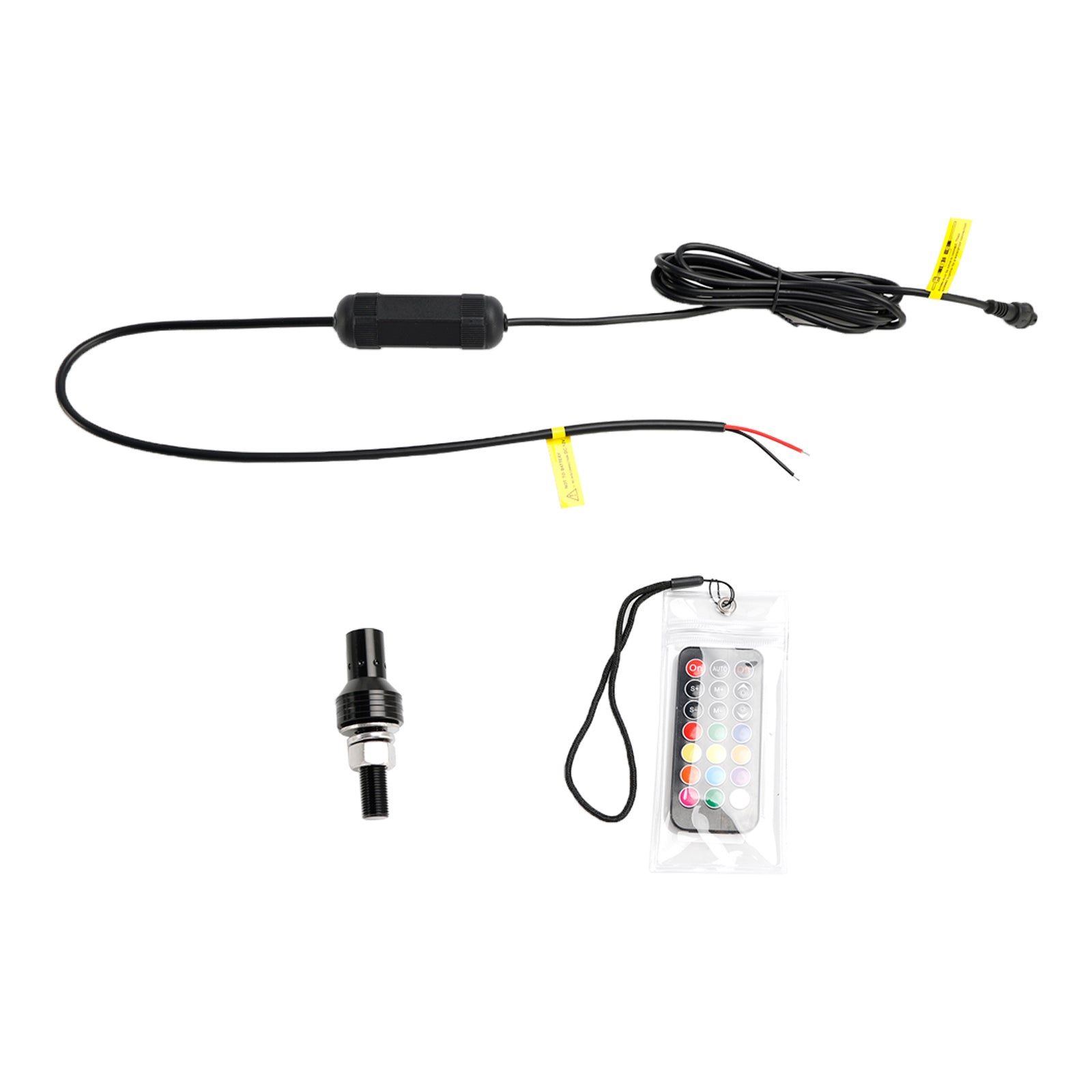 Polaris UTV ATV 2ft RGB LED APP Whip Lights Antenna W/ Flag Remote Control