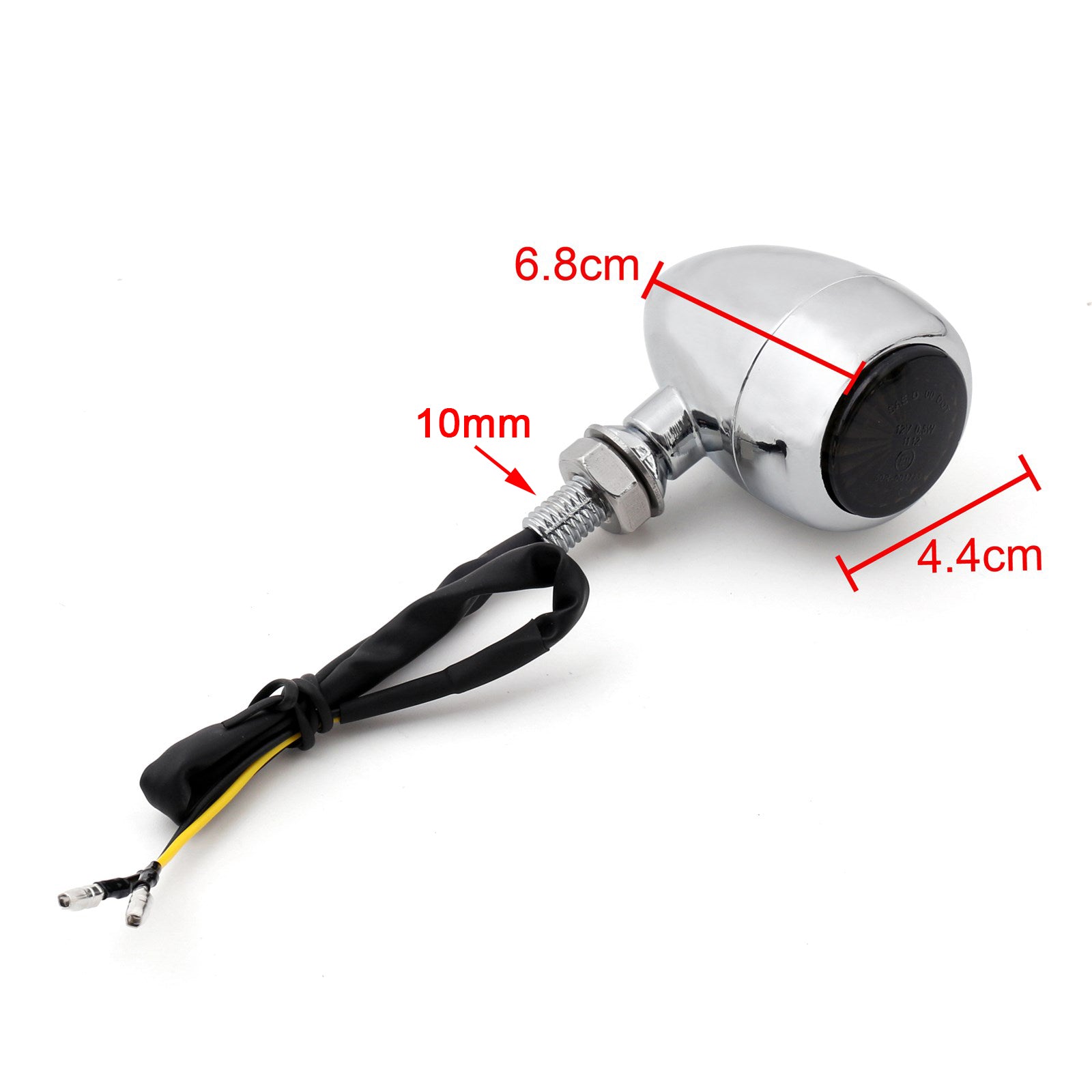 LED Bullet Turn Signals Indicators For Harley Chopper Cafe Racer Chrome