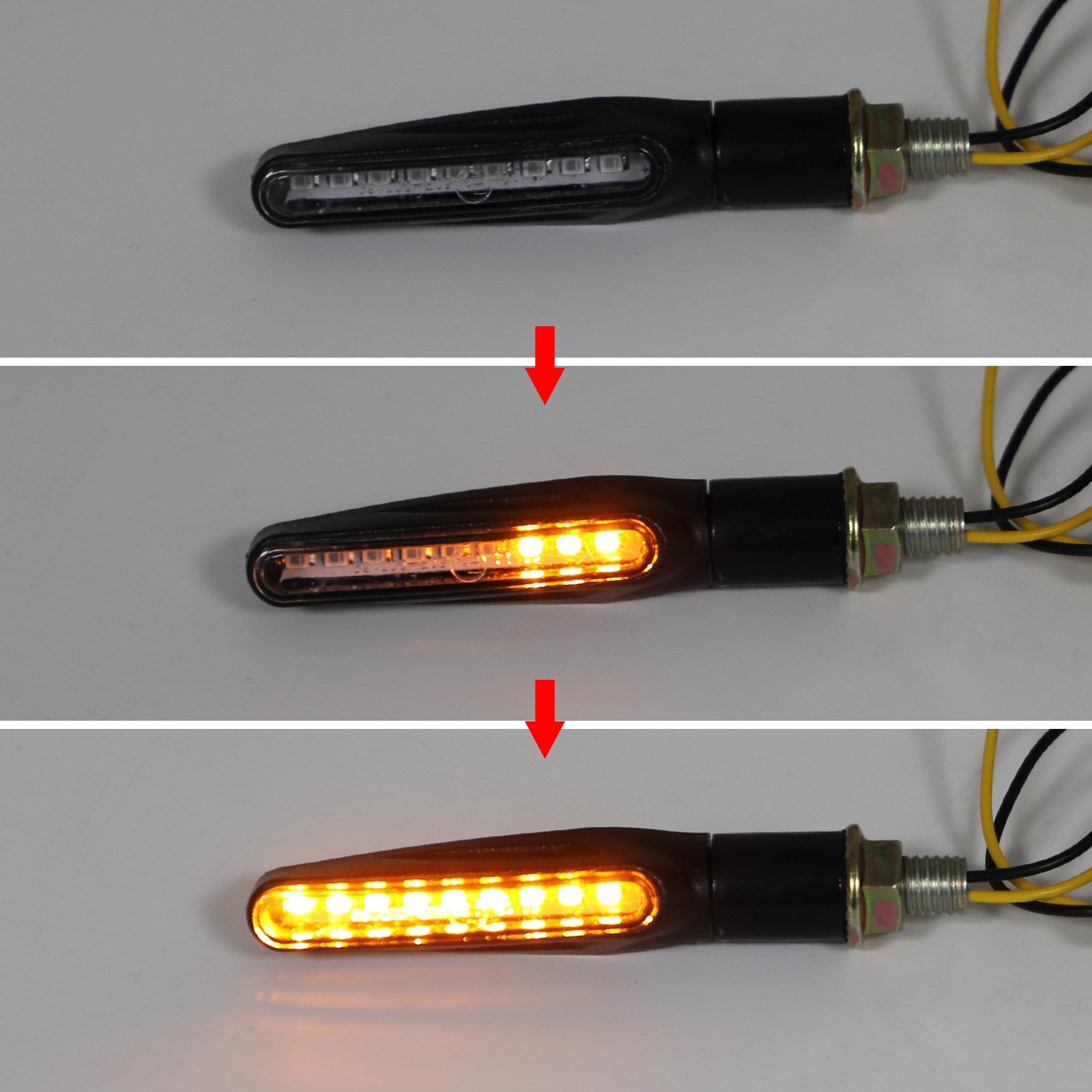 M10 Motorcycle Turn Signals Indicator Light Blinker Scooter Chopper Cafe Racer