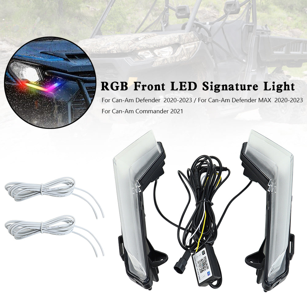 Lumière de signature LED avant RVB pour Can-Am Commander Defender Max 2020-2023