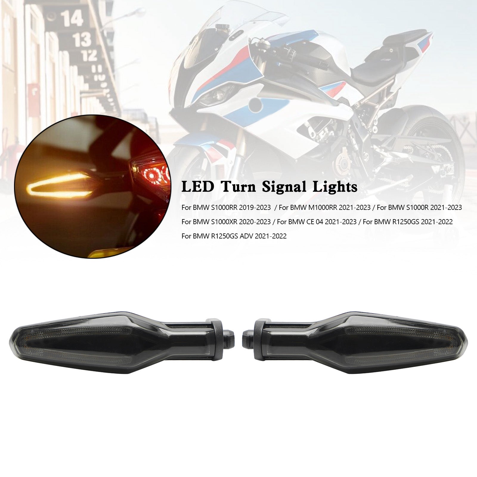 BMW 21-23 M1000RR CE 04 S1000R &amp; 21-22 R1250GS ADV LED-Blinker