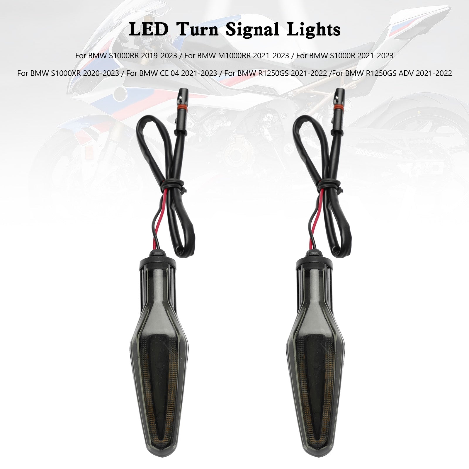 BMW 21-23 M1000RR CE 04 S1000R &amp; 21-22 R1250GS ADV Indicatori di direzione a LED