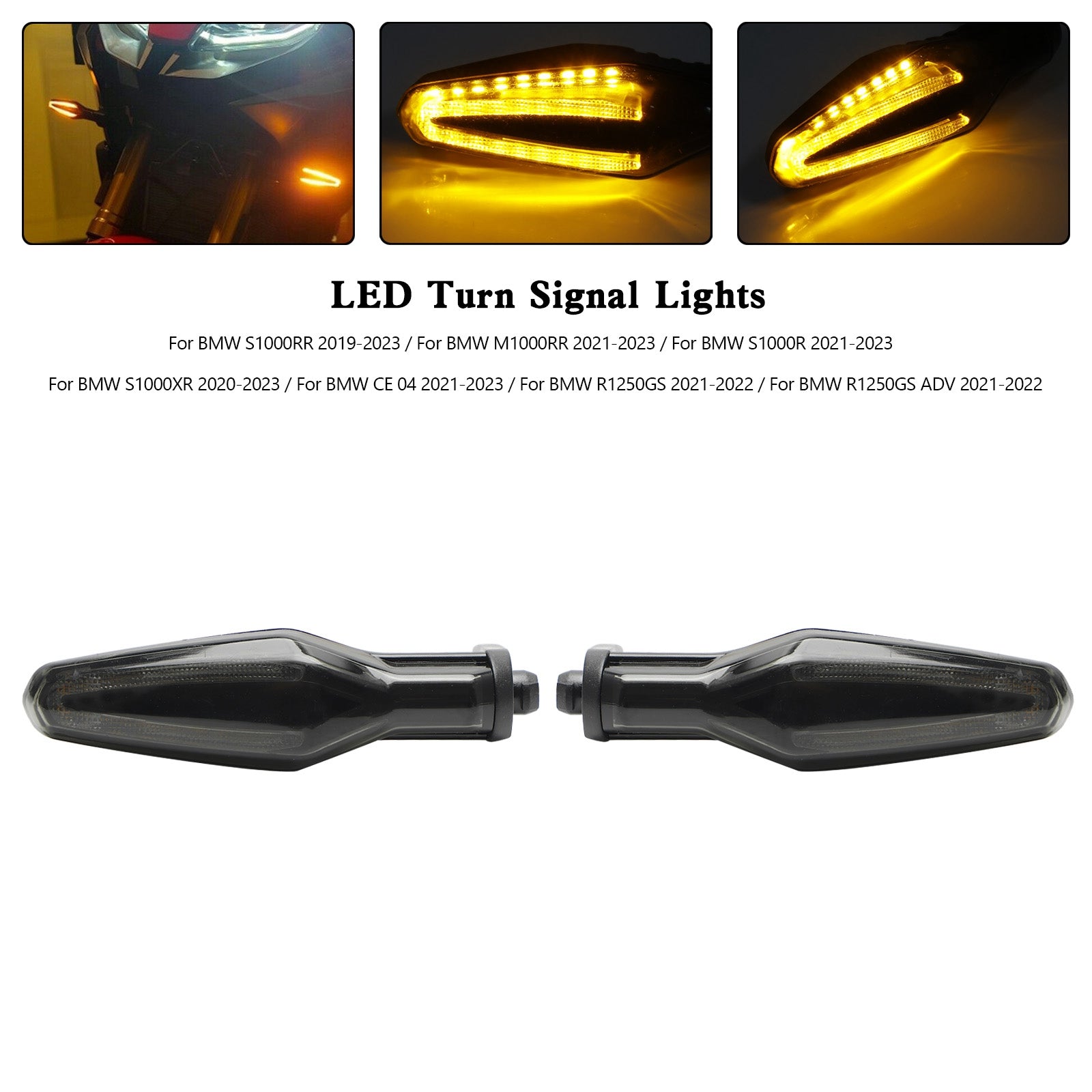 BMW 21-23 M1000RR CE 04 S1000R &amp; 21-22 R1250GS ADV LED-Blinker