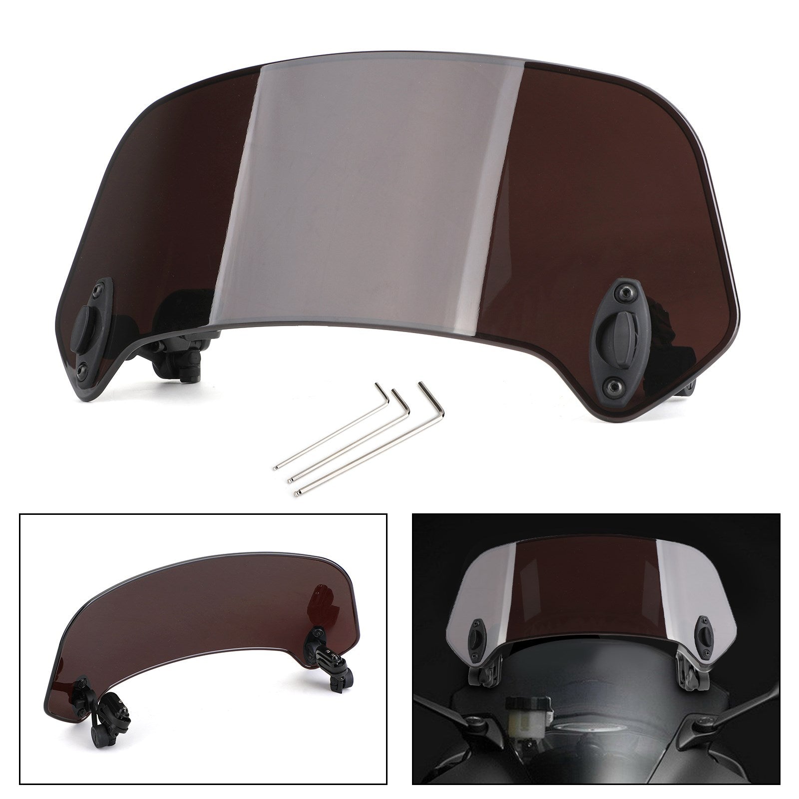 Universal Windshield Windscreen Extension Spoiler Wind Deflector Smoke