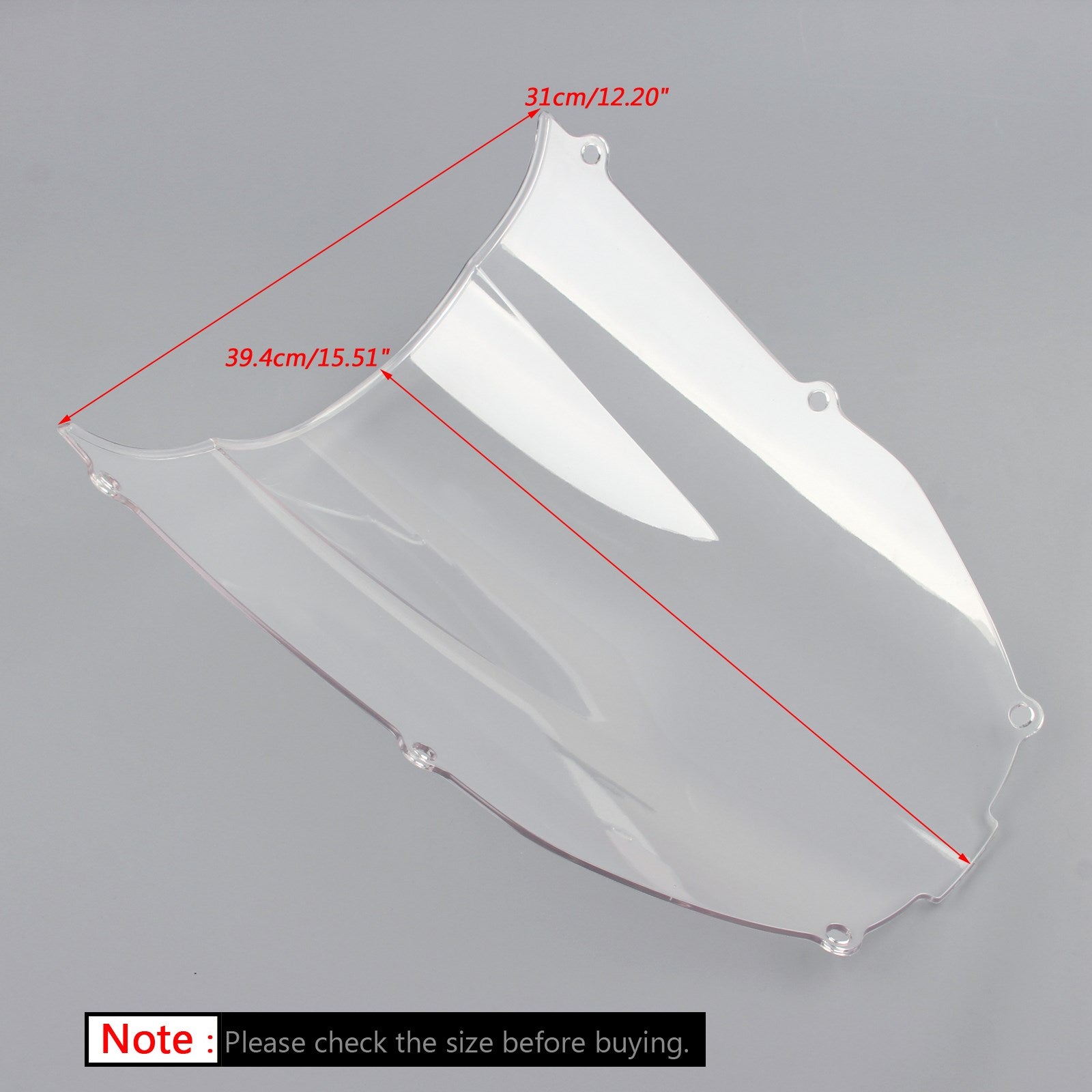 Kawasaki ZX6R 00-02 ZZR600 05-09 Windshield WindScreen Clear