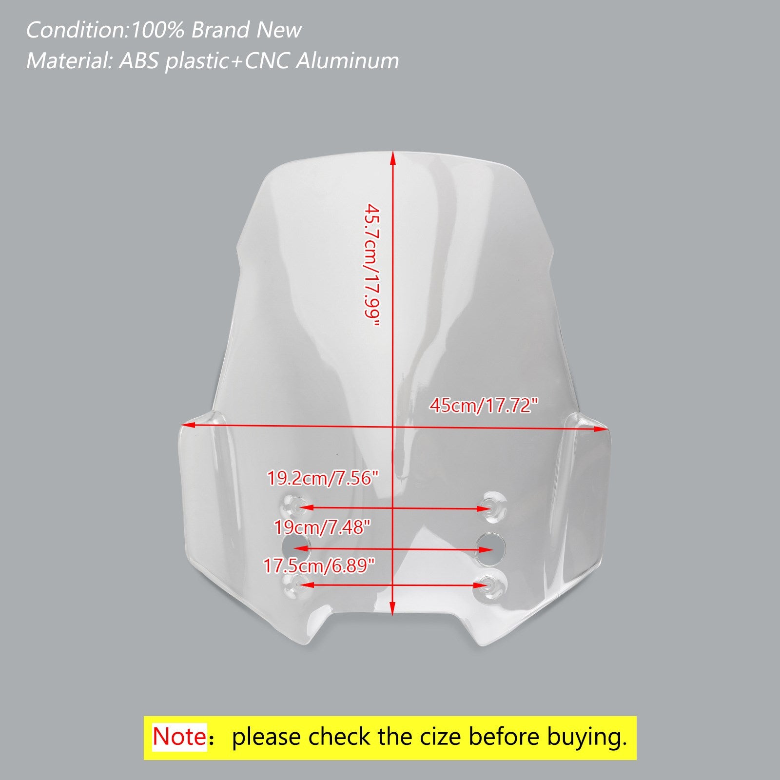 15-18 Kawasaki Versys 650 1000 KLE650 KLZ1000 Windshield Windscreen Clear