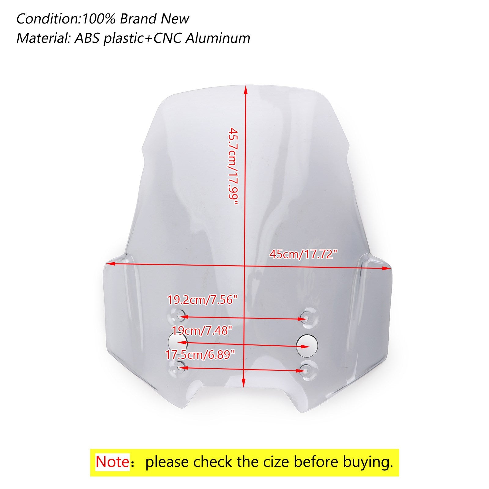 15-18 Kawasaki  Versys 650 1000 KLE650 KLZ1000 ABS Windshield Windscreen Gray