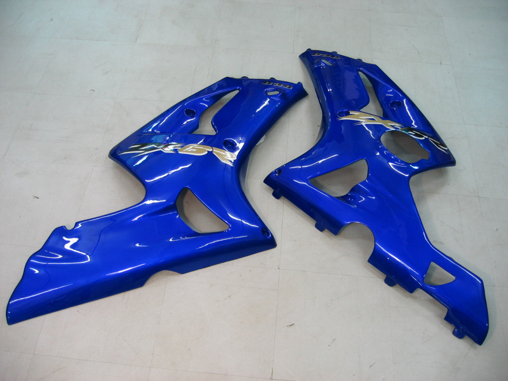 Amotopart 2003-2004 Kawasaki ZX6R Kit de carénage G-Bleu