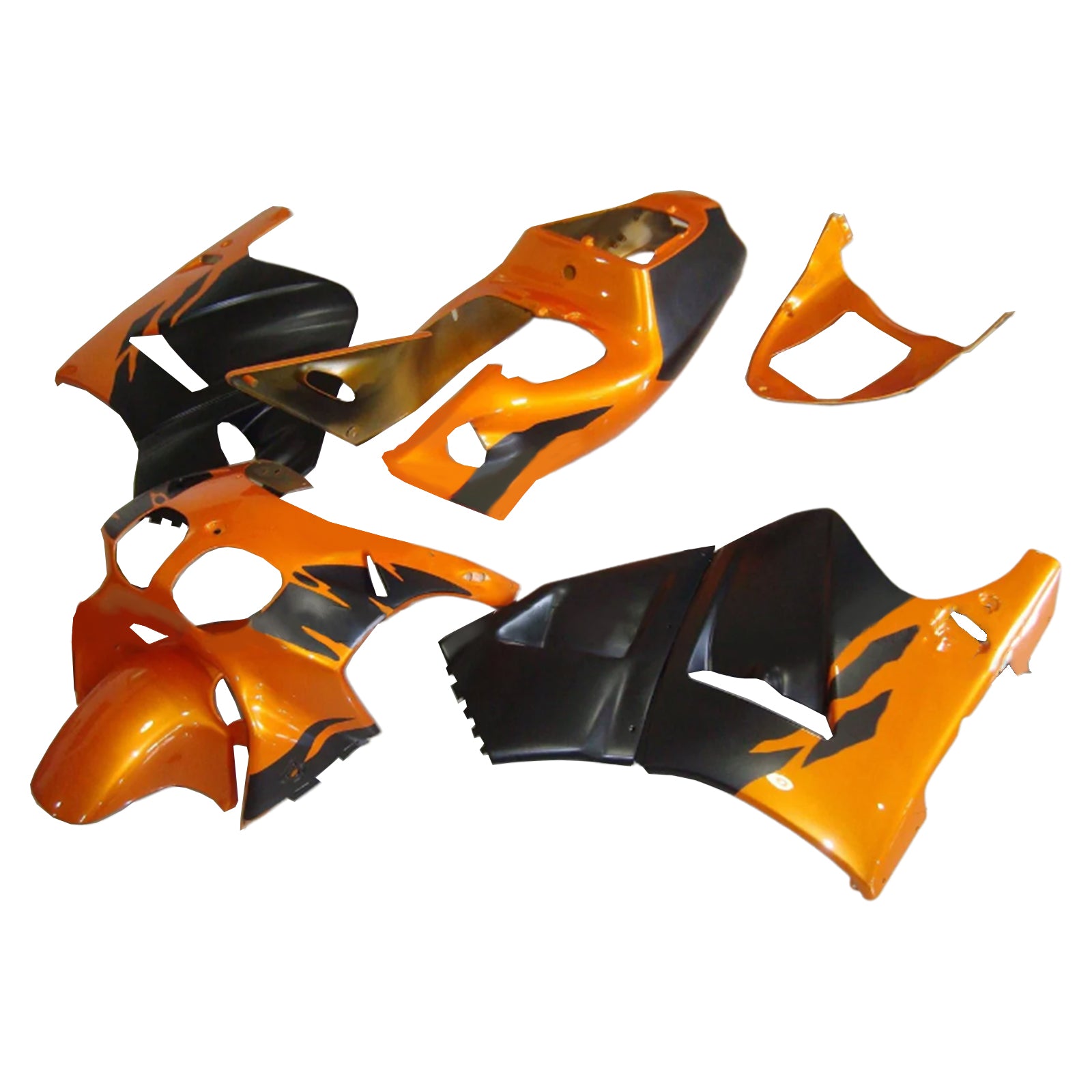 Amotopart Verkleidungssatz für Honda RVF400 NC35, 1993–1998, Orange/Schwarz