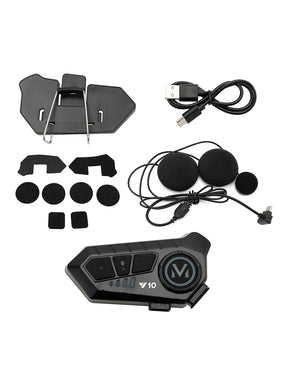 Auricolare Bluetooth per casco con altoparlante universale per casco nero per moto