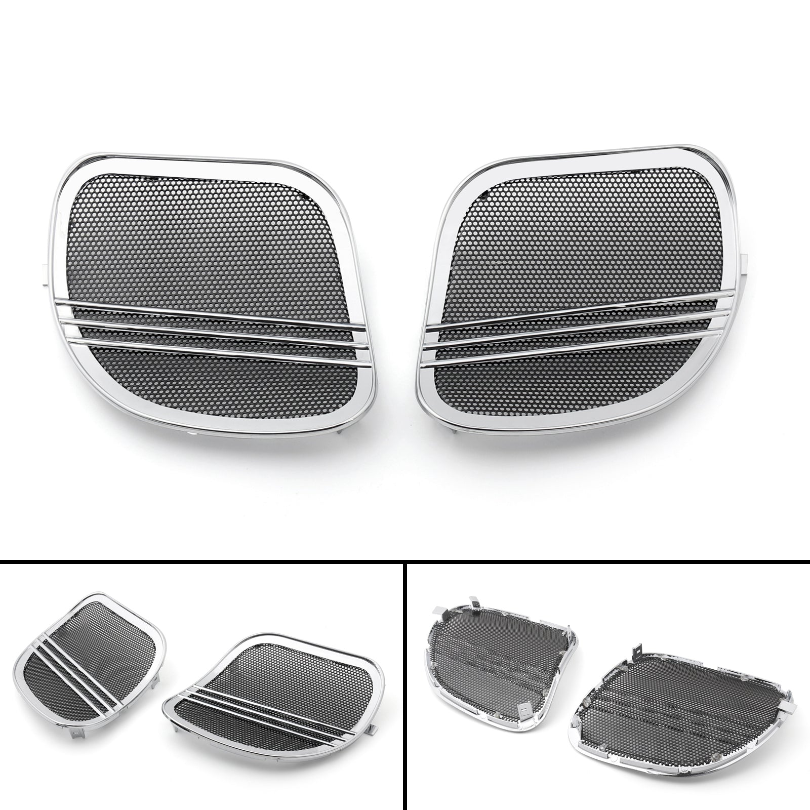 15-18 Harley Road Glide FLTRX CH Motorcycle Tri-Line Speaker Cover Grills