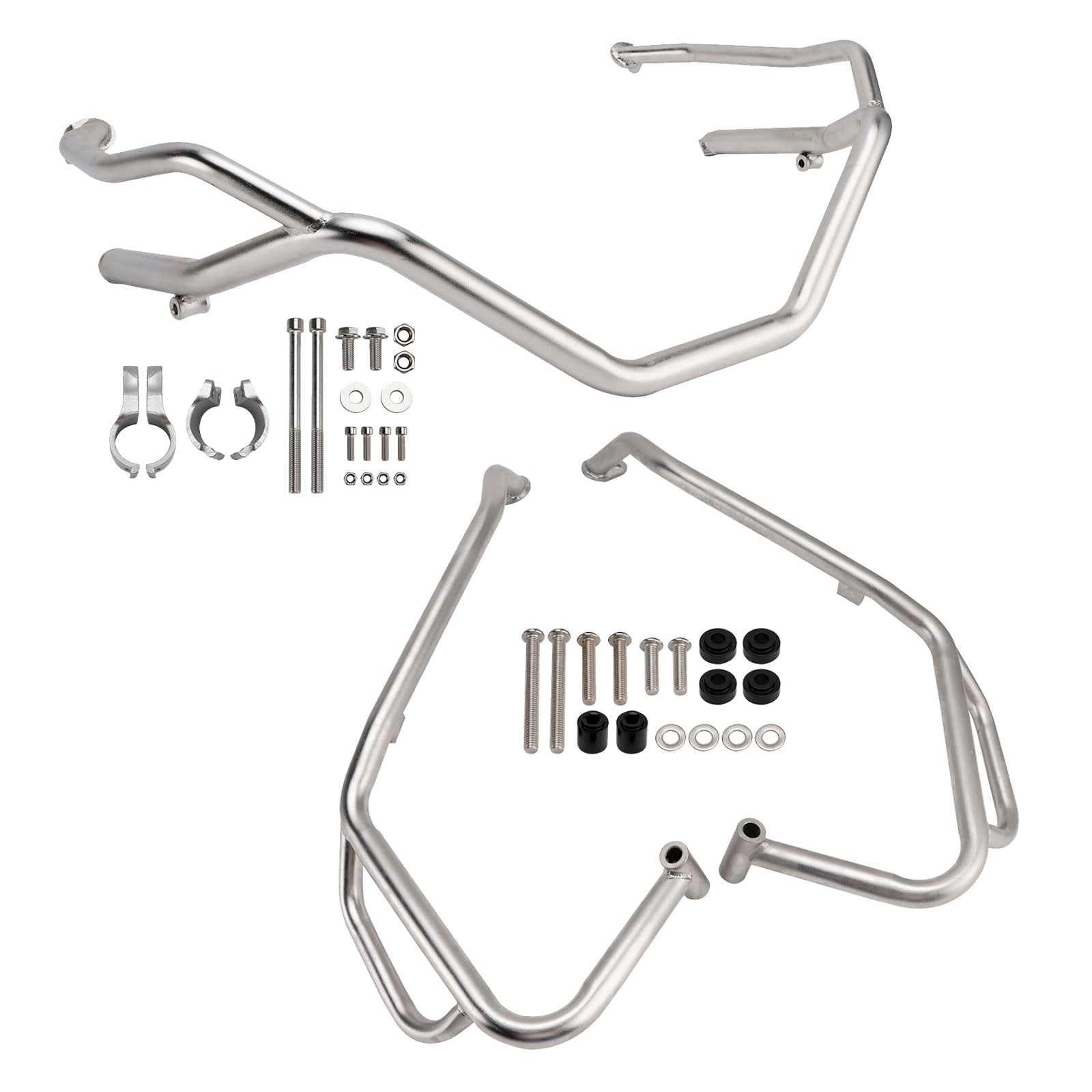 Honda X-Adv 750 2025+ Upper + Lower Engine Guard Frame Crash Bar Kit Silver