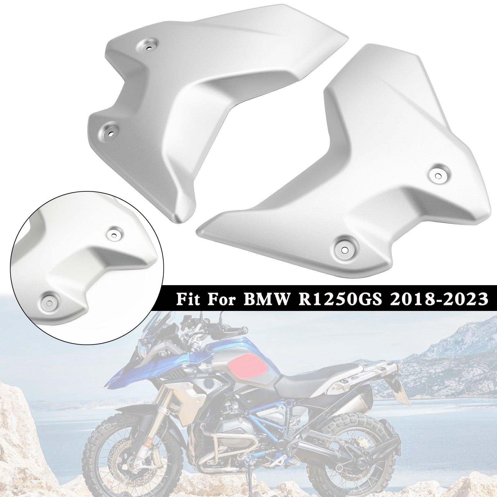 18-23 BMW R1250GS Seitenrahmen Verkleidung Motorhaube Schutz Kühlerabdeckung