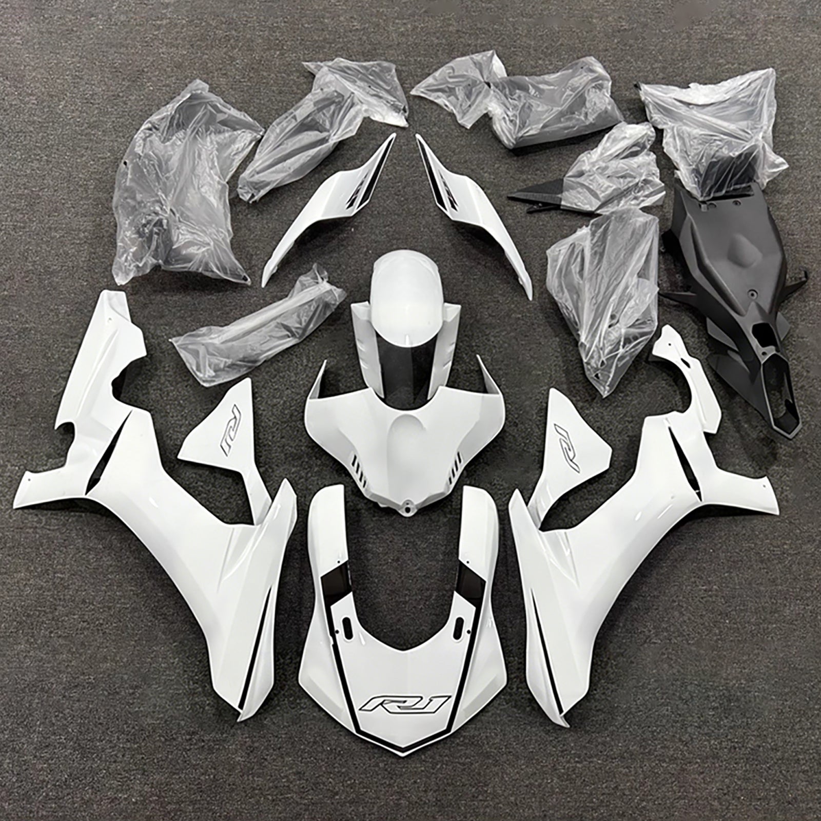 Amotopart 2015-2019 Yamaha YZF 1000 R1 White Fairing Kit