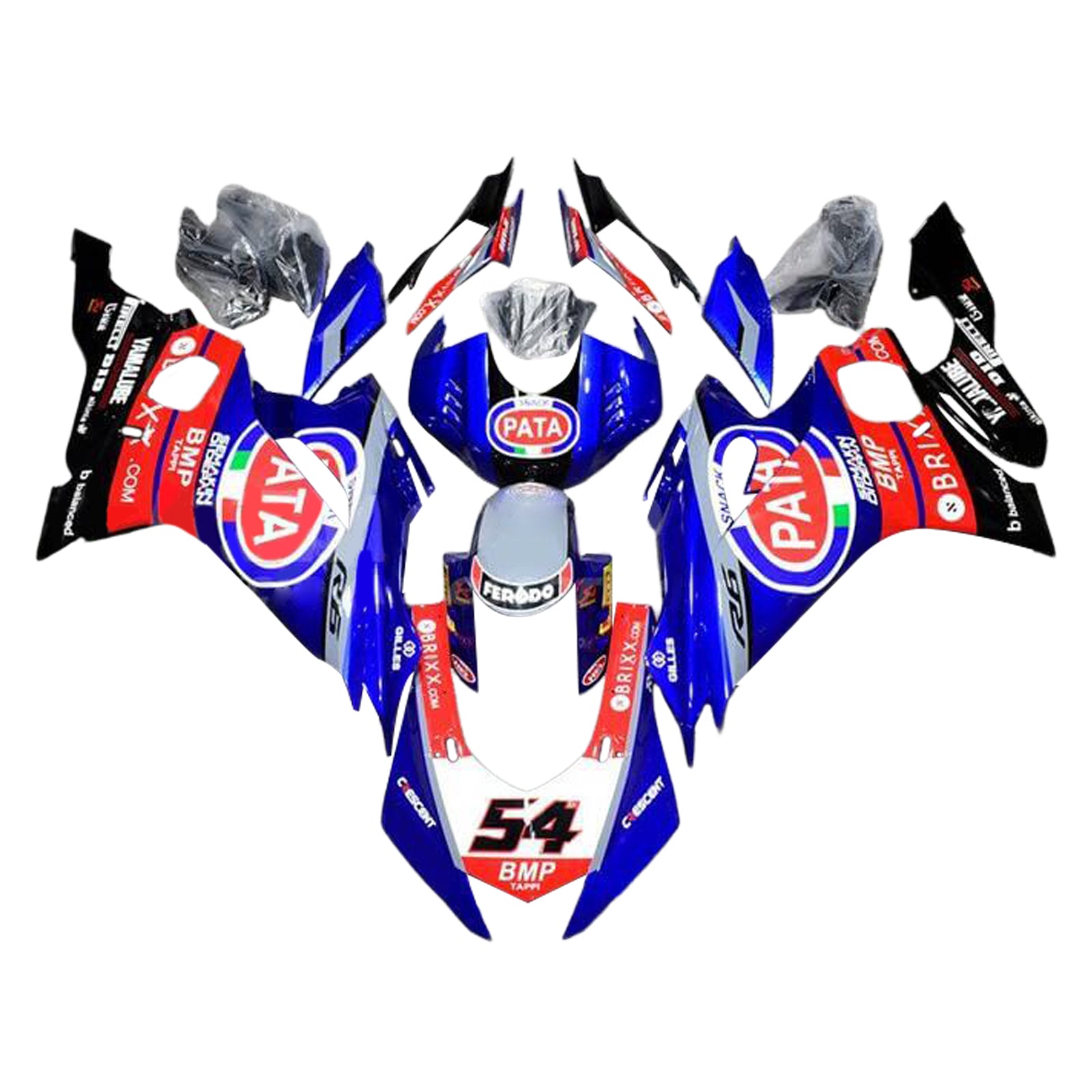 Amotopart 2017-2023 Yamaha YZF R6 Blue Black Red Fairing Kit