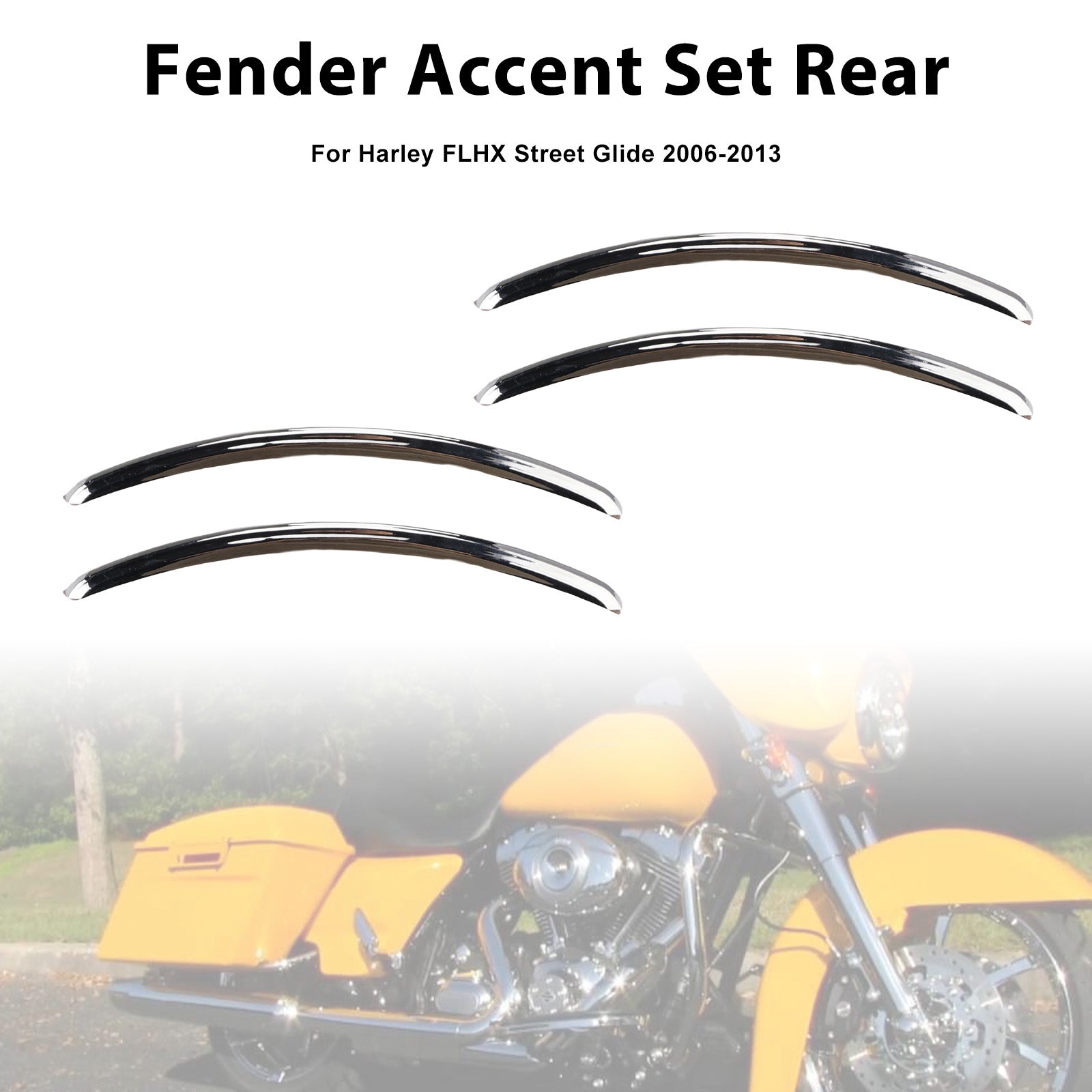 2006-2013 FLHX Street Glide Rear Fender Accent Set