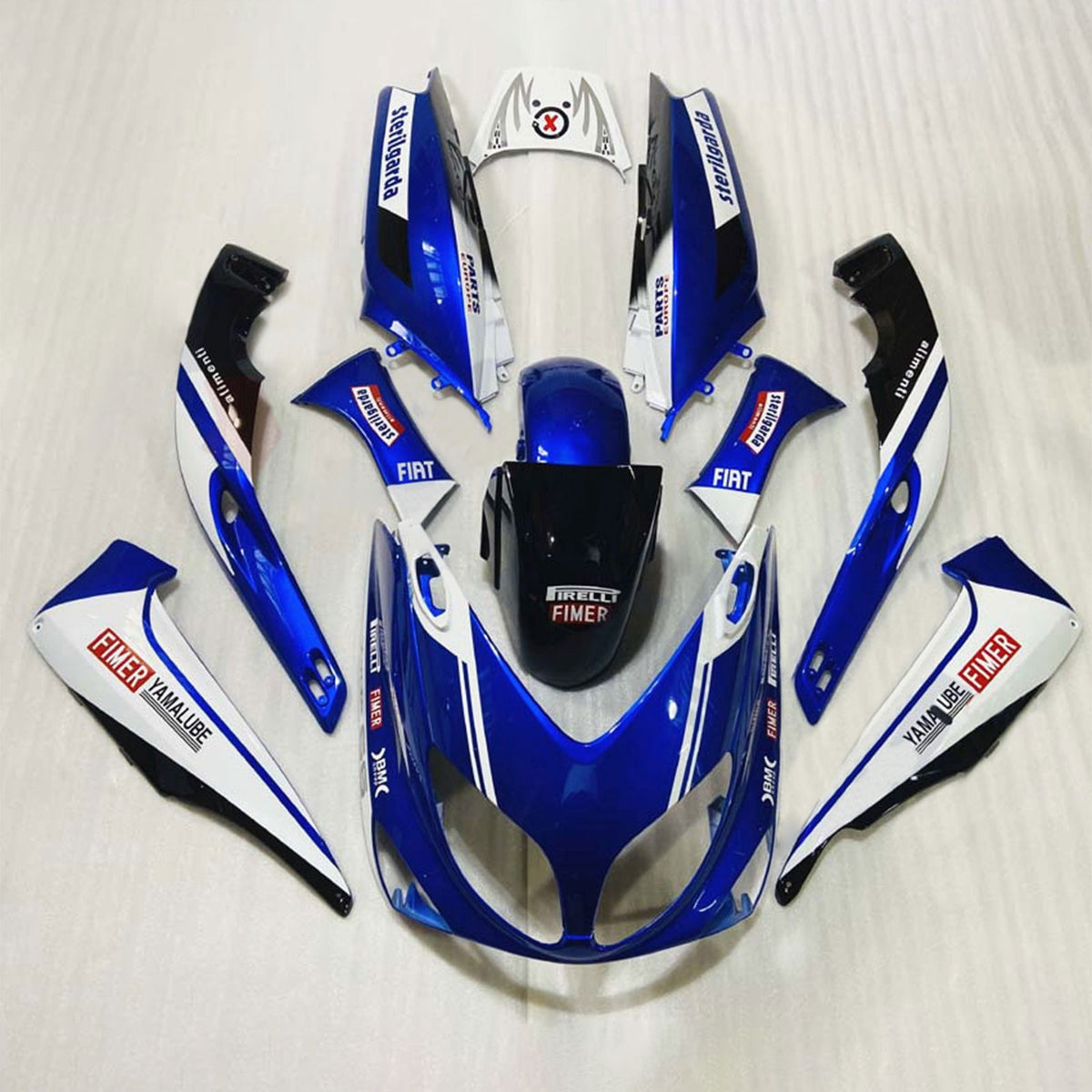 Kit carena Amotopart 2001-2007 T-Max Yamaha blu e bianco