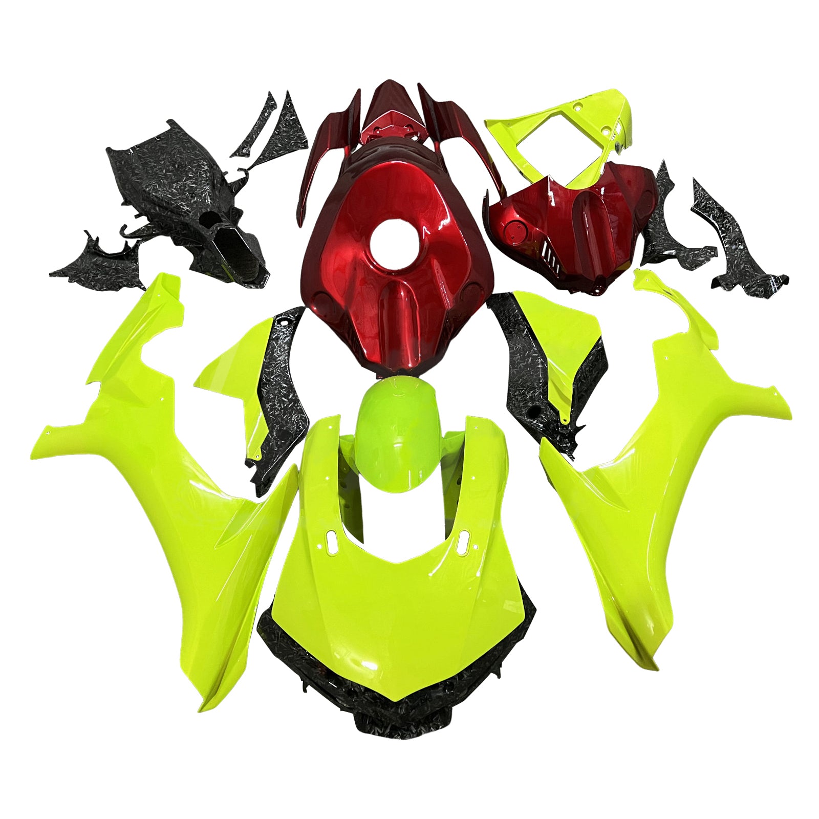 Amotopart 2015-2019 Yamaha  YZF-R1 Yellow & Red Fairing Kit