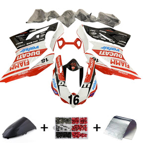 Amotopart 2012-2015 Kit carena Ducati 1199 899 Rosso&amp;Bianco Style5