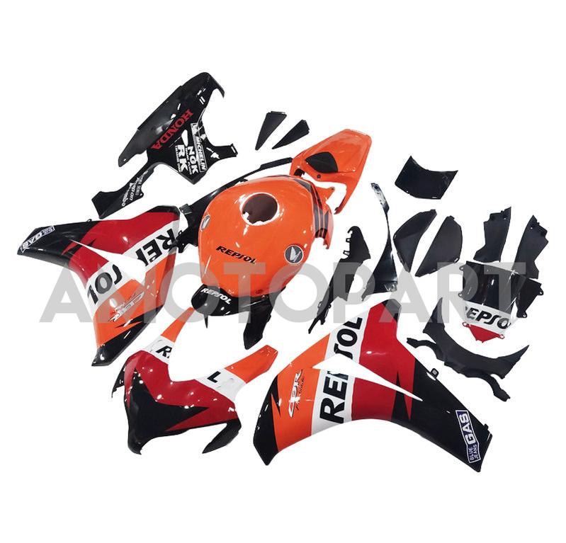 Amotopart 2008-2011 Honda CBR1000RR Orange Black Failing Kit