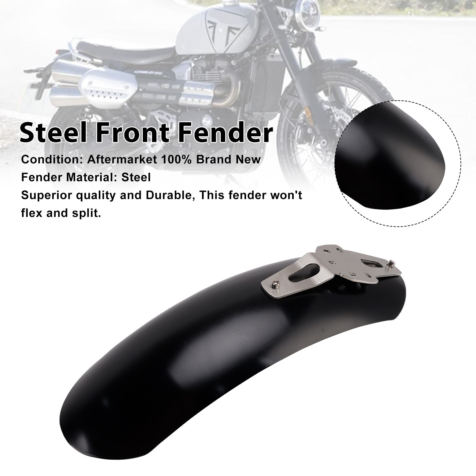 2019-2025 Scrambler 1200X 1200XC 1200XE Steel Front Fender Mudguard