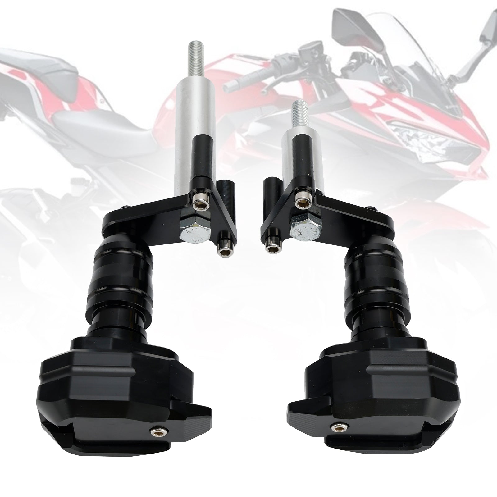 Crash Bobbin Protector Slider Aluminum Black For Kawasaki Ninja 400 Z400 18-23