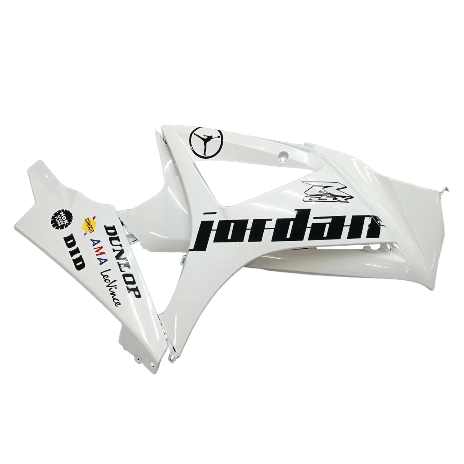 Amotopart 2007-2008 Suzuki GSXR1000 White Black Fairing Kit