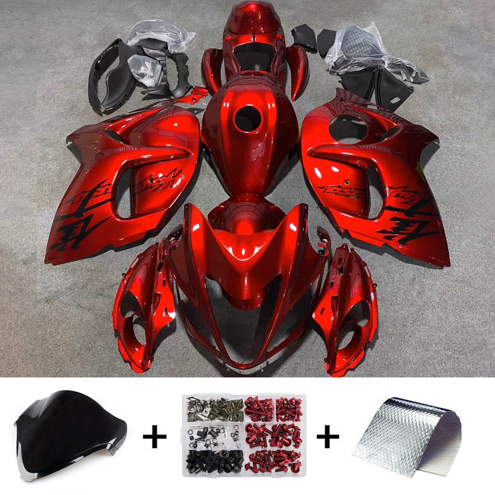 Amotopart 2008-2020 Suzuki Hayabusa GSX1300R Red Fairing Kit