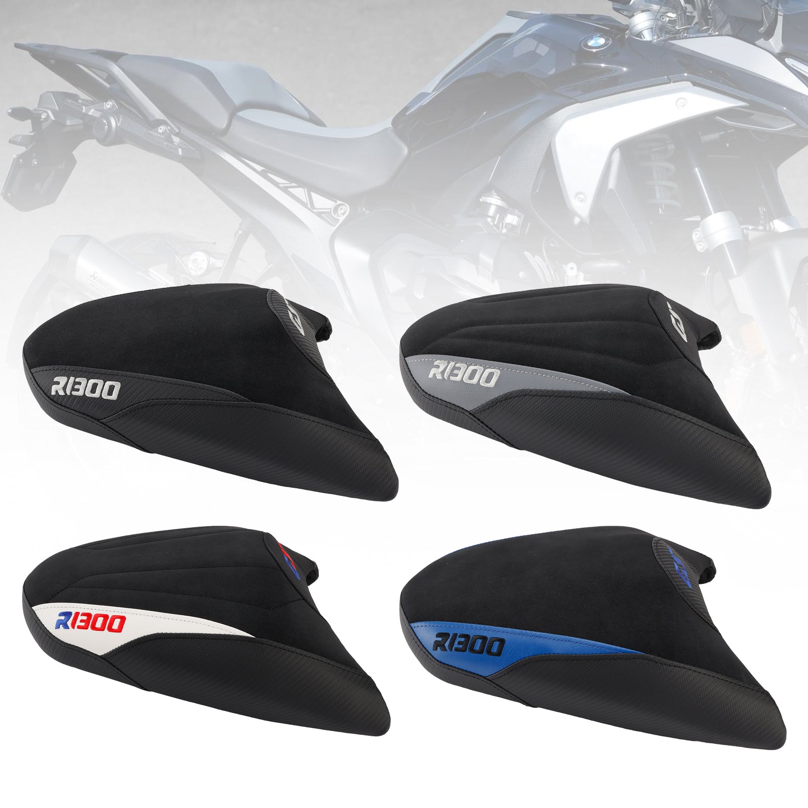 BMW R1300GS R 1300 GS 24-25 WIT ACHTER PASSENGER STAIN PILLION Saddle platblauw