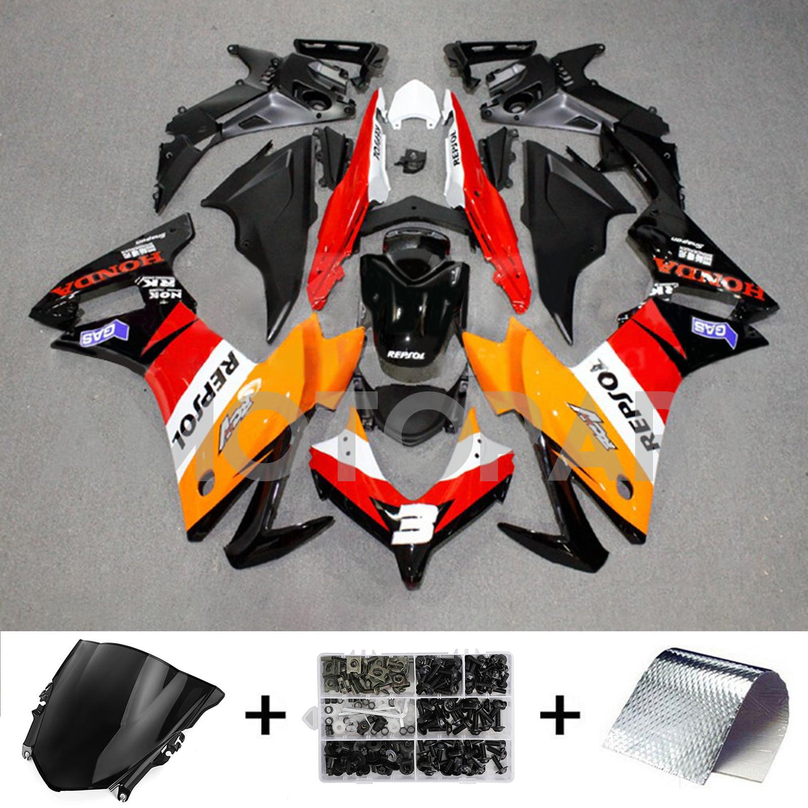 Amotopart 2013-2015 CBR500R Honda Red&Orange Repjol Fairing Kit