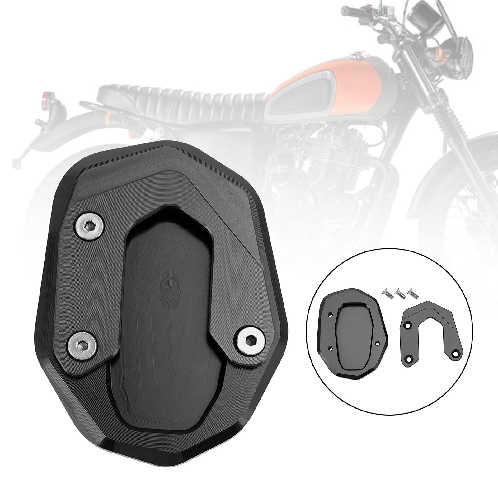 15-20 Ducati Scrambler 400/800/1100 Kickstand Enlarge Plate Pad