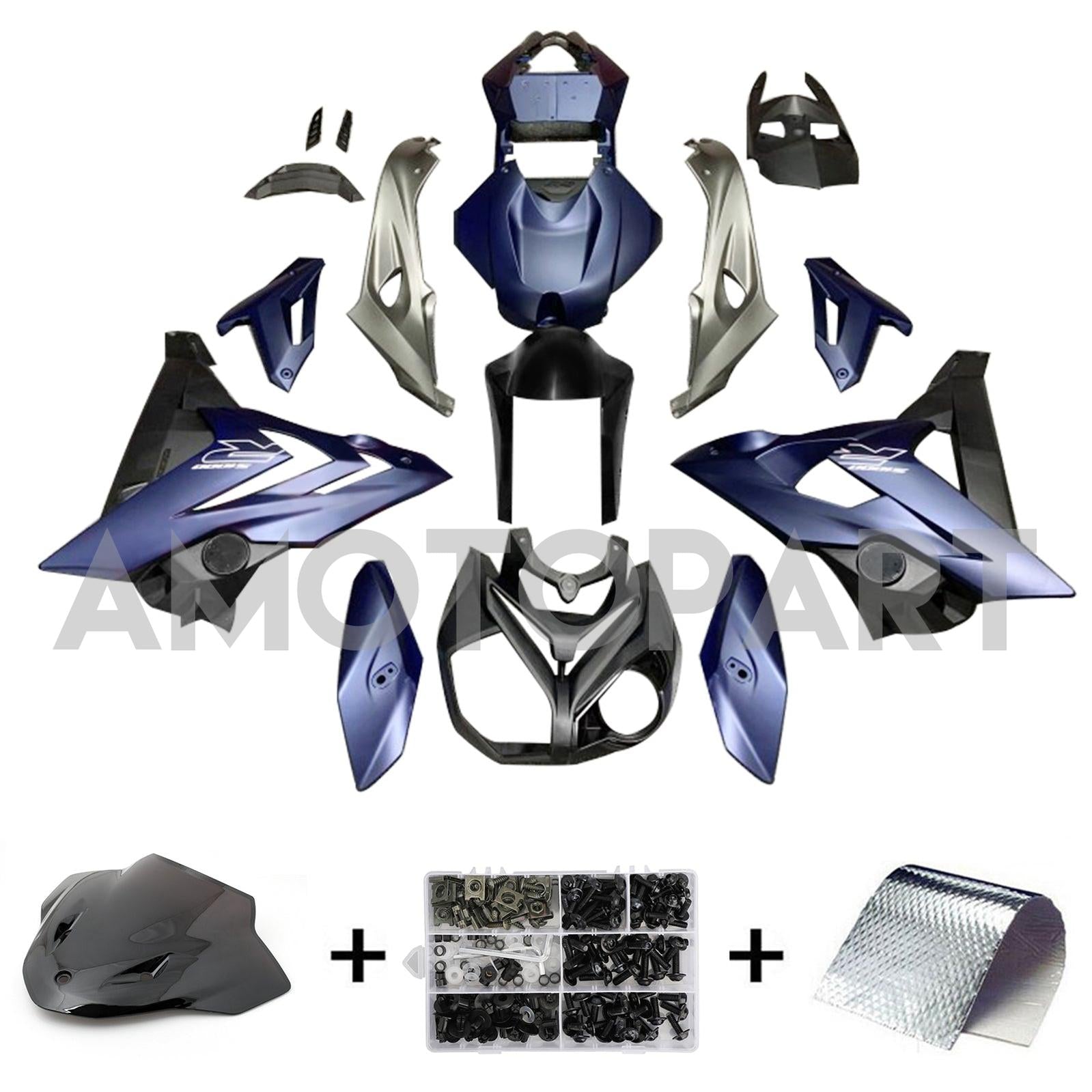 Amotopart 2014-2016 BMW S1000R Matte Blue Fairing Kit