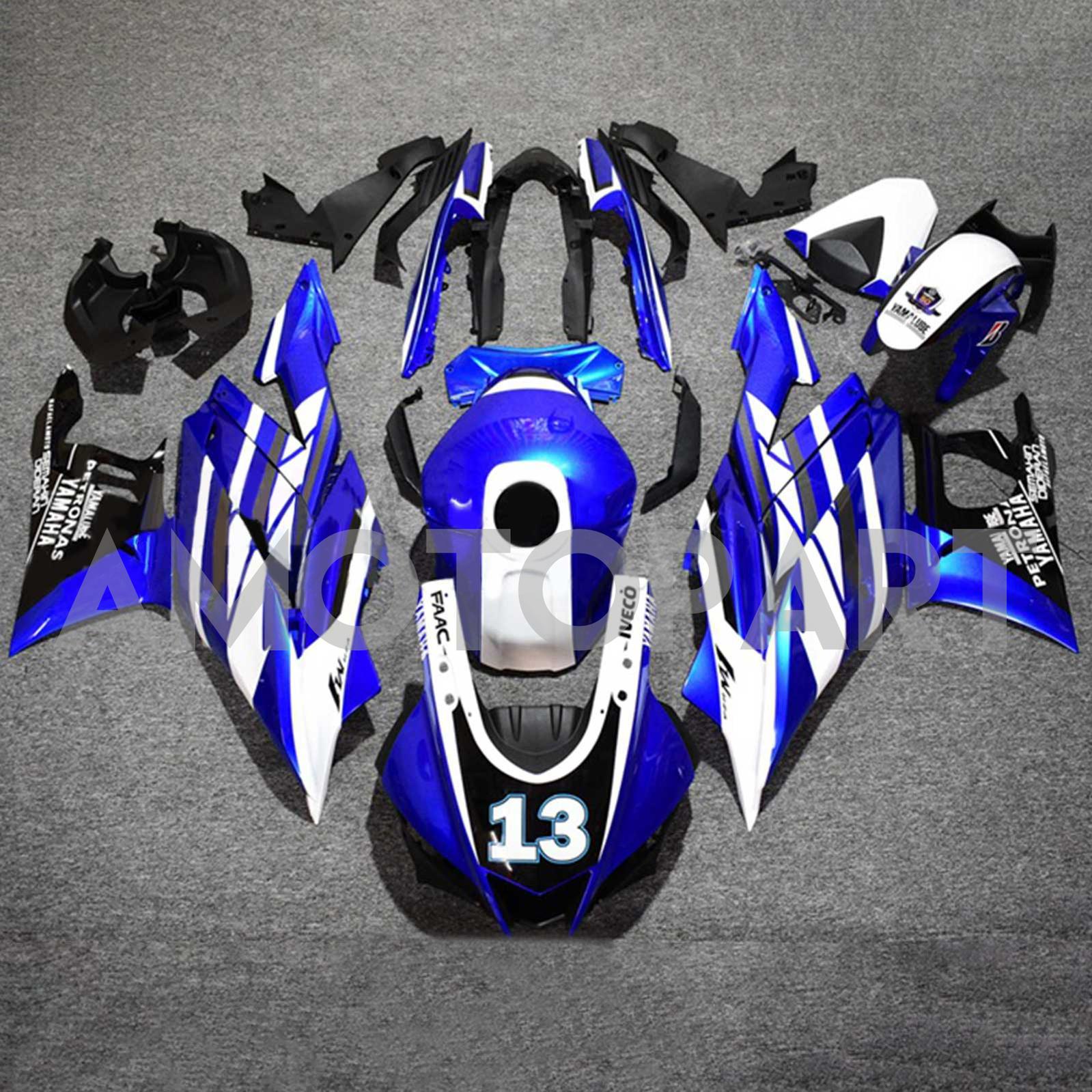 Amotopart 2022-2024 Yamaha YZF-R3 R25 Blue Style4 Fairing Kit