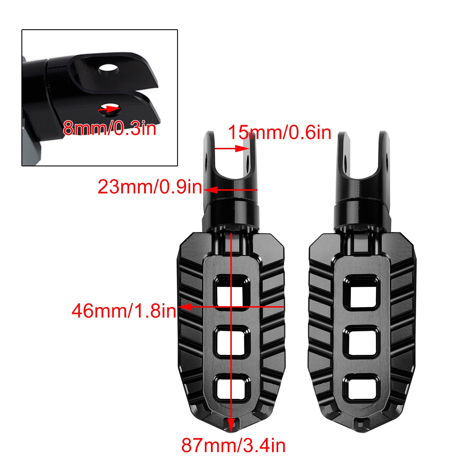 2023-2024 BMW R1300GS F900GS F800GS S1000XR Front Footrosts Foot Pegs