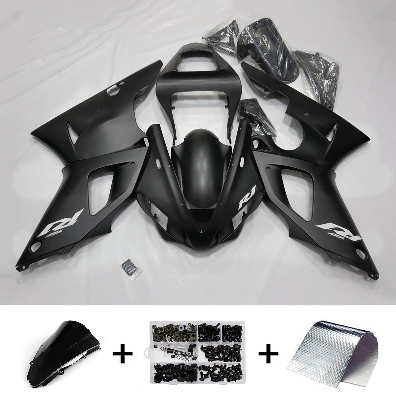 Amotopart 2000-2001 Yamaha YZF-R1 Black Fairing Kit