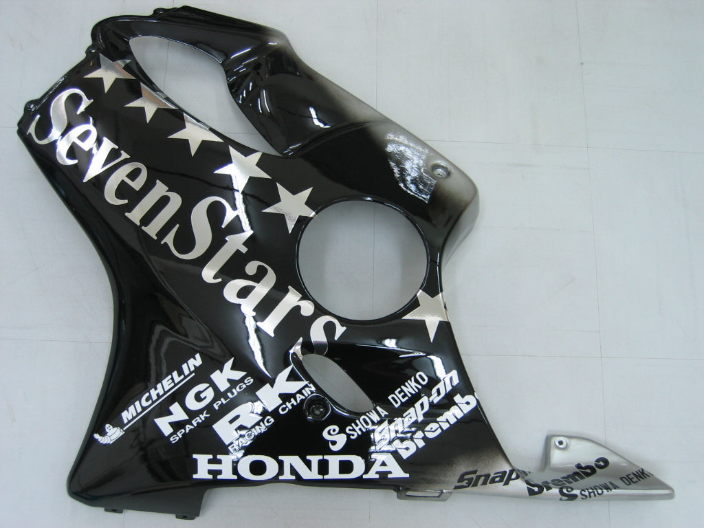 Amotopart 2004–2007 Honda CBR600 F4i Schwarz mit Logo-Verkleidungsset