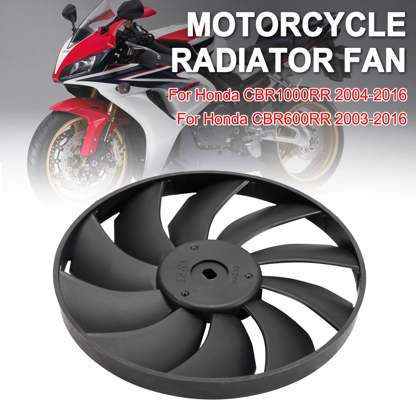 Lame de ventilateur de refroidissement de radiateur de moteur, pour Honda CBR1000RR 04-16 CBR600RR 03-16