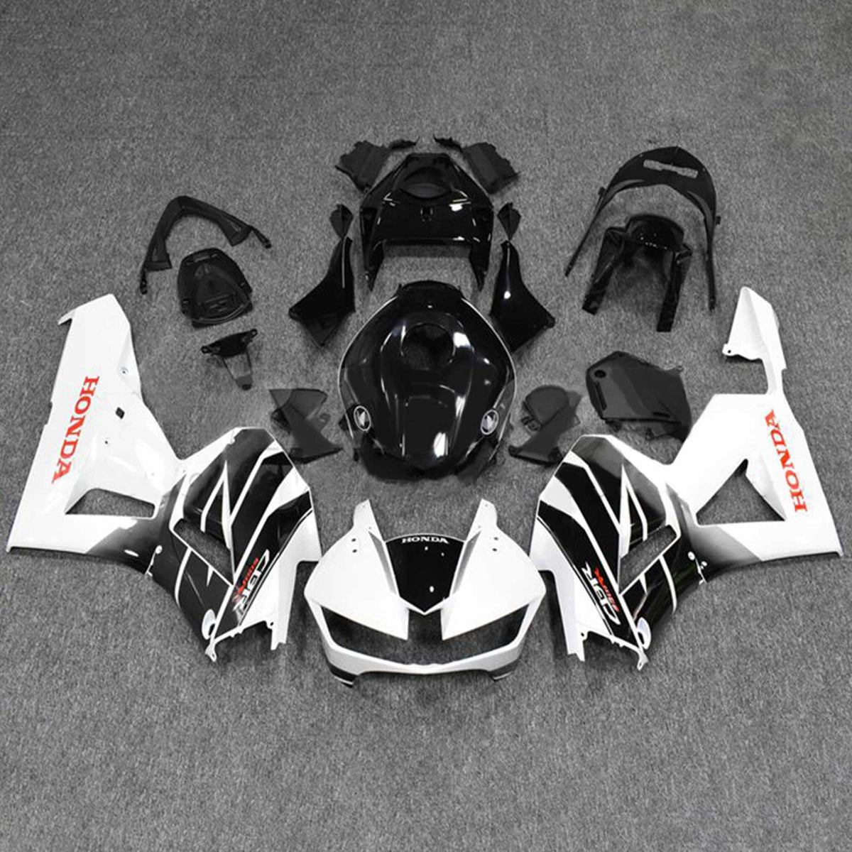 Amotopart 2013-2023 F5 CBR600RR Honda Kit de carénage noir et blanc Style3