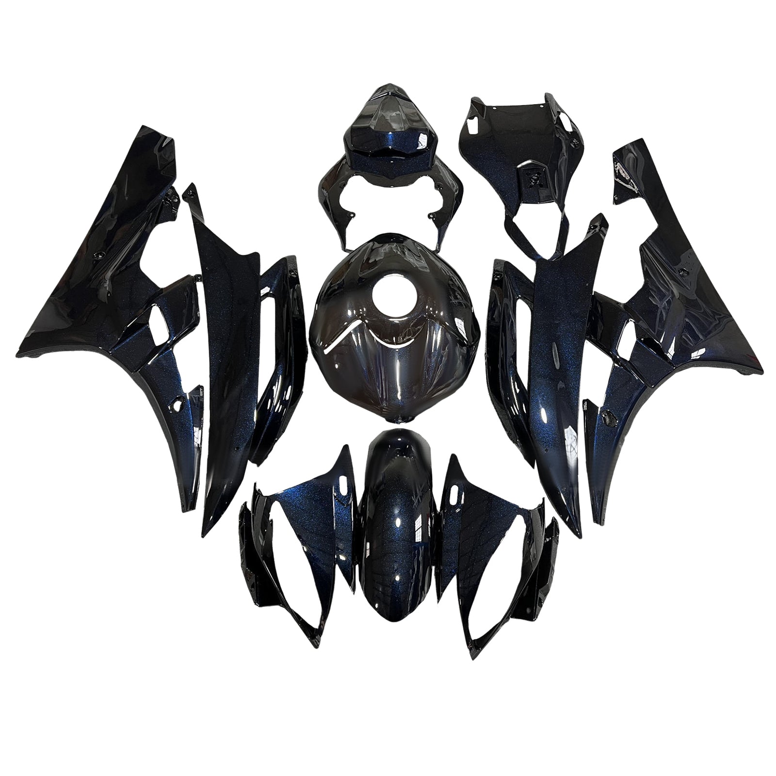 Amotopart 2006-2007 Yamaha YZF-R6 Black Fairing Kit