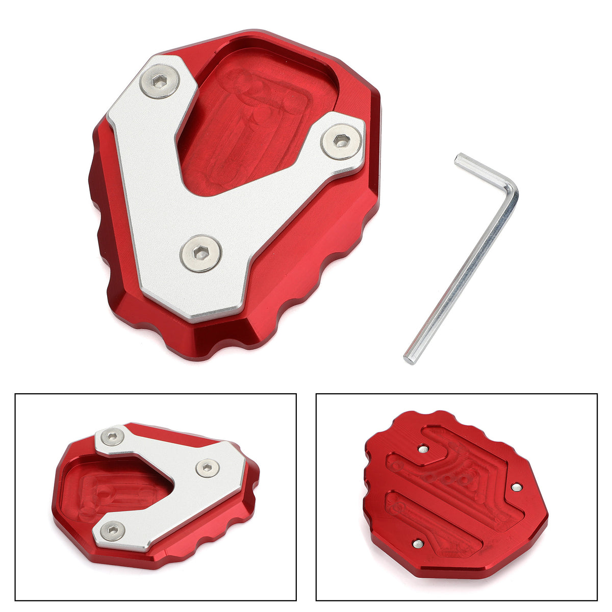 Side Stand Extension Kickstand Enlarger Plate For HONDA CB500X 2019 Red